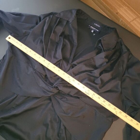 Jones New York Black Twist Stretch Blouse 2X - Picture 8 of 10